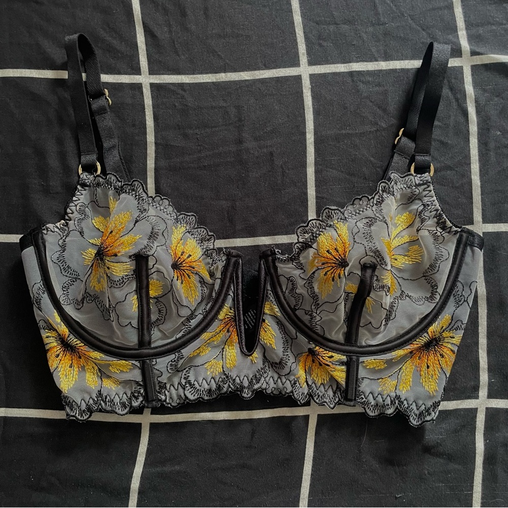 Dahlia Sunflower Bustier Bralette